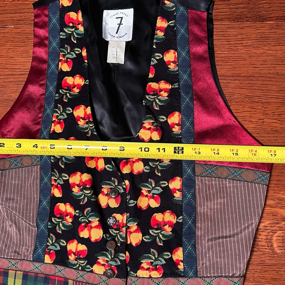 Todd Oldham Multicolor Patchwork Vest - image 5